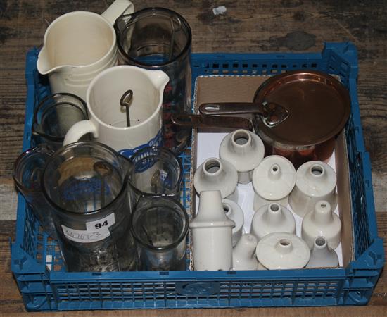 Kitchenalia to include measures, pie chimneys etc